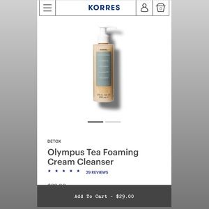 Korres cleansing foaming cream